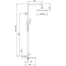 Душевая стойка со смесителем GAPPO G10 G2410 хром