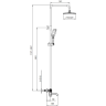 Душевая стойка со смесителем GAPPO G18 G2418-26 черный