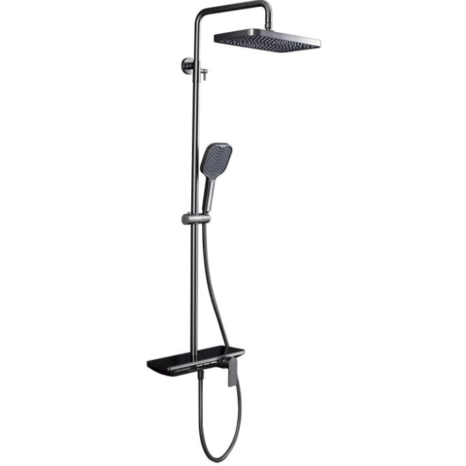 Душевая стойка со смесителем GAPPO G2496-19 Оружейная сталь